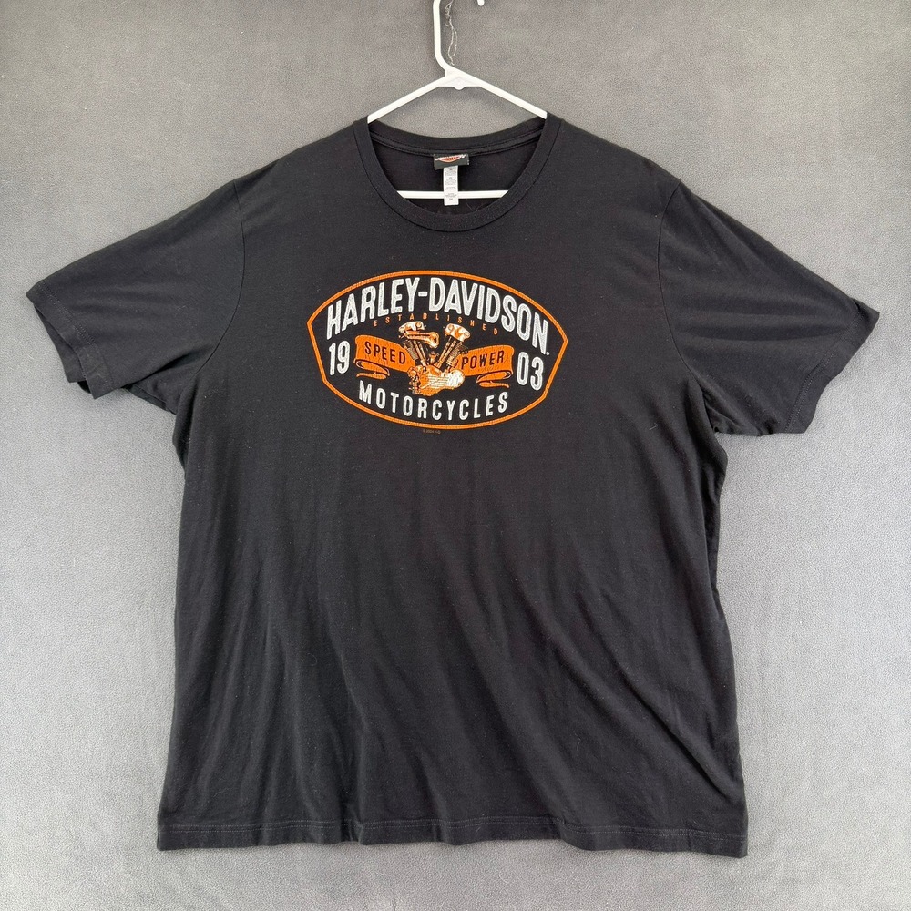 Harley-Davidson Motorcycles Graphic T-Shirt Mens 3XL Black Tri-Blend 1903 Speed